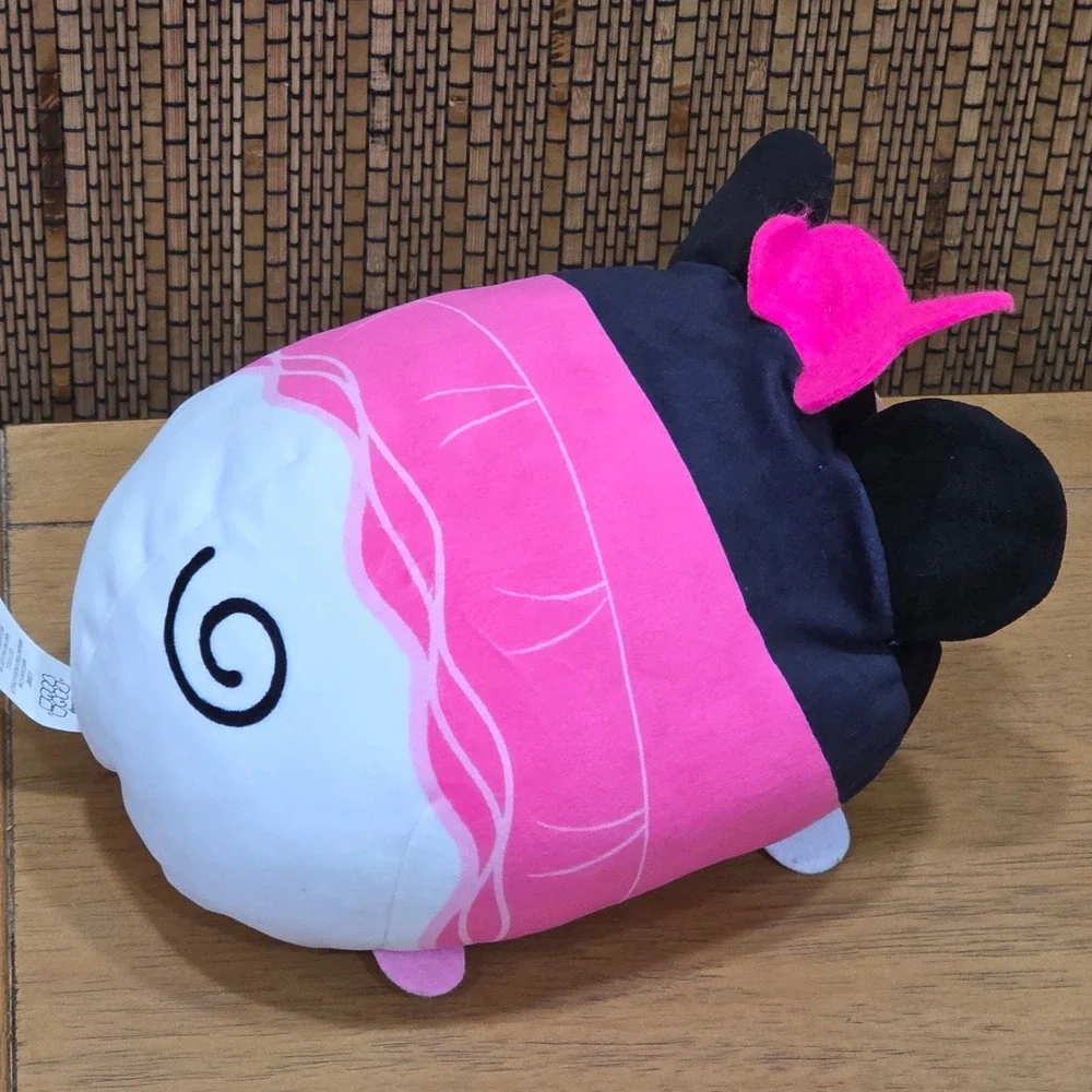Disney Tsum Tsum Minnie Mouse Sushi Roll Plush Pink Black 10 inch 88289 Pink